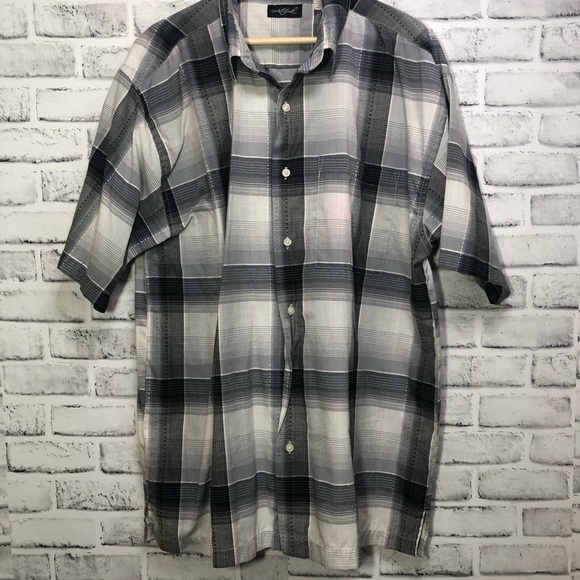 Attitude Plaid Button Down Shirt Large - Picture 1 of 4